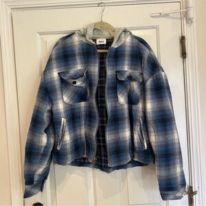 Elwood Green and Blue Plaid Flannel Jacket